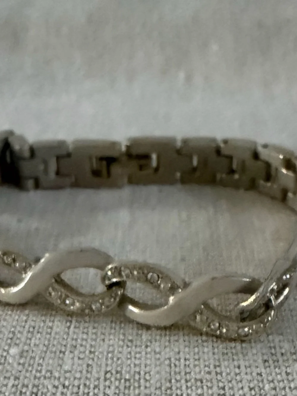 Gold and Silver Crystal Link Bracelet Set - Women's Jewelry
